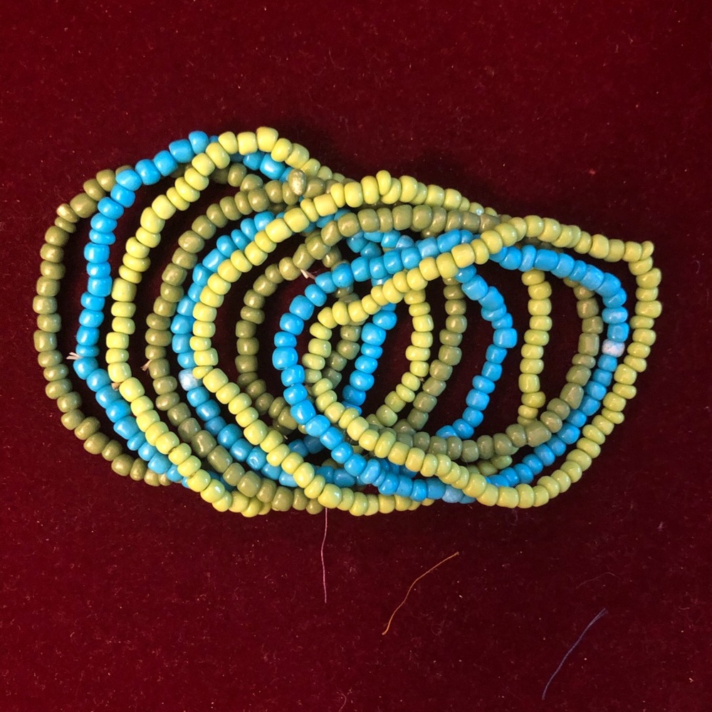 Green and Blue 9 Bracelet Set
